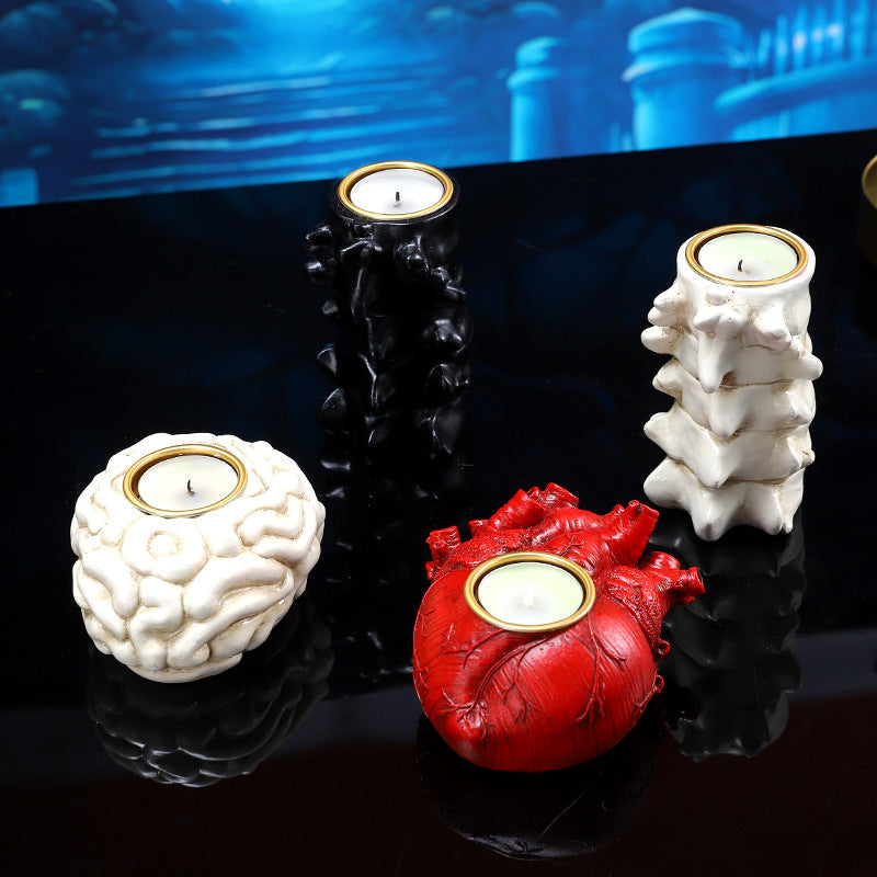 Halloween Heart Candlestick Decoration Horror Decoration Props Home Ornaments