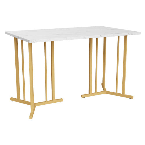 Metal Framed Rectangular Dining Table Furniture