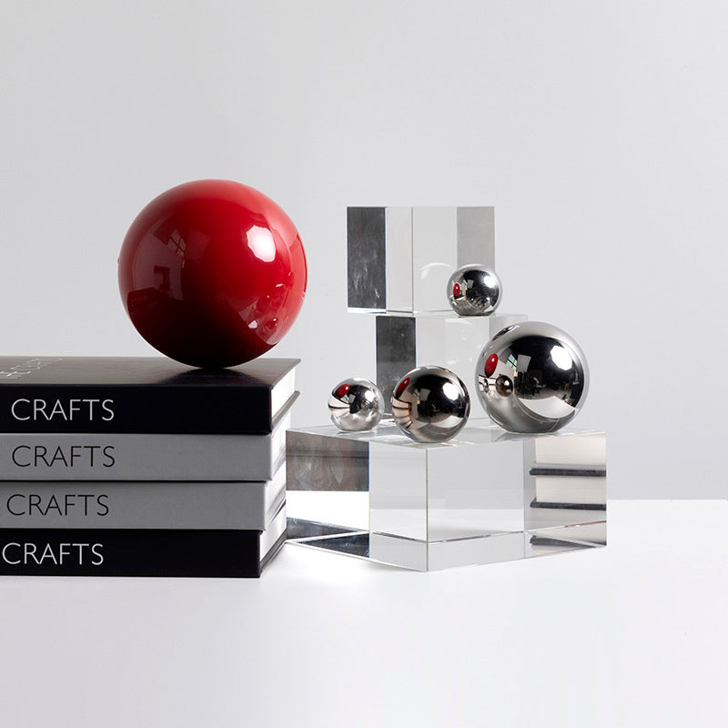 Nordic Crystal Ornaments With Balls For Home Geometric Ornaments