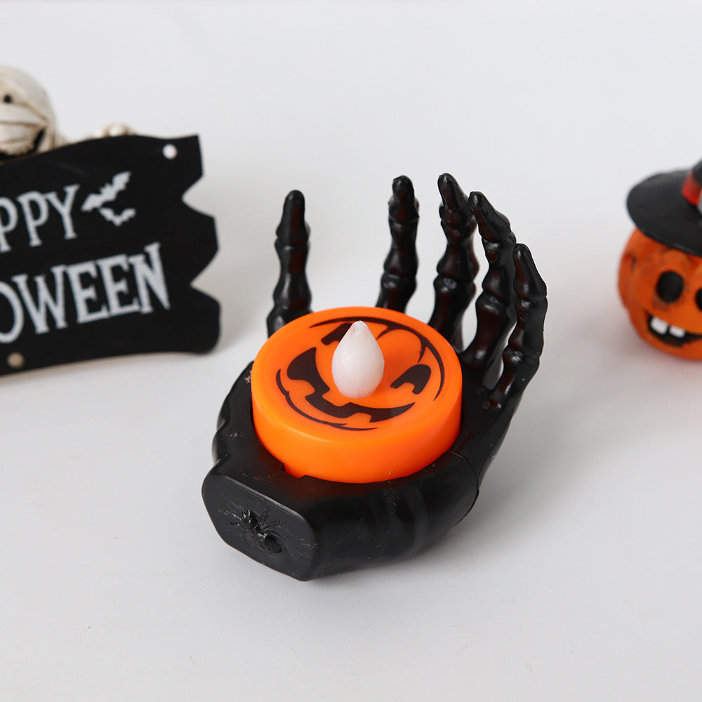 Halloween Small Night Lamp LED Electronic Luminous Decorative Palm Candle Light Home Ornaments