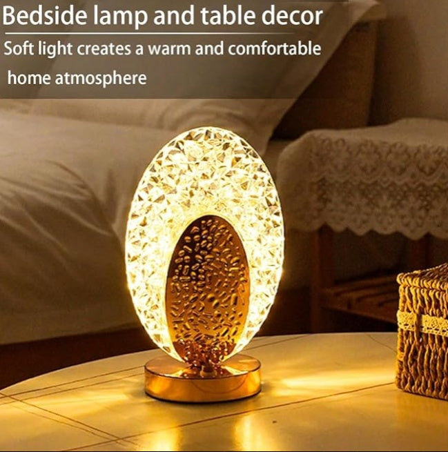 Oval Crystal LED Table Lamp Lighting Home Essentials