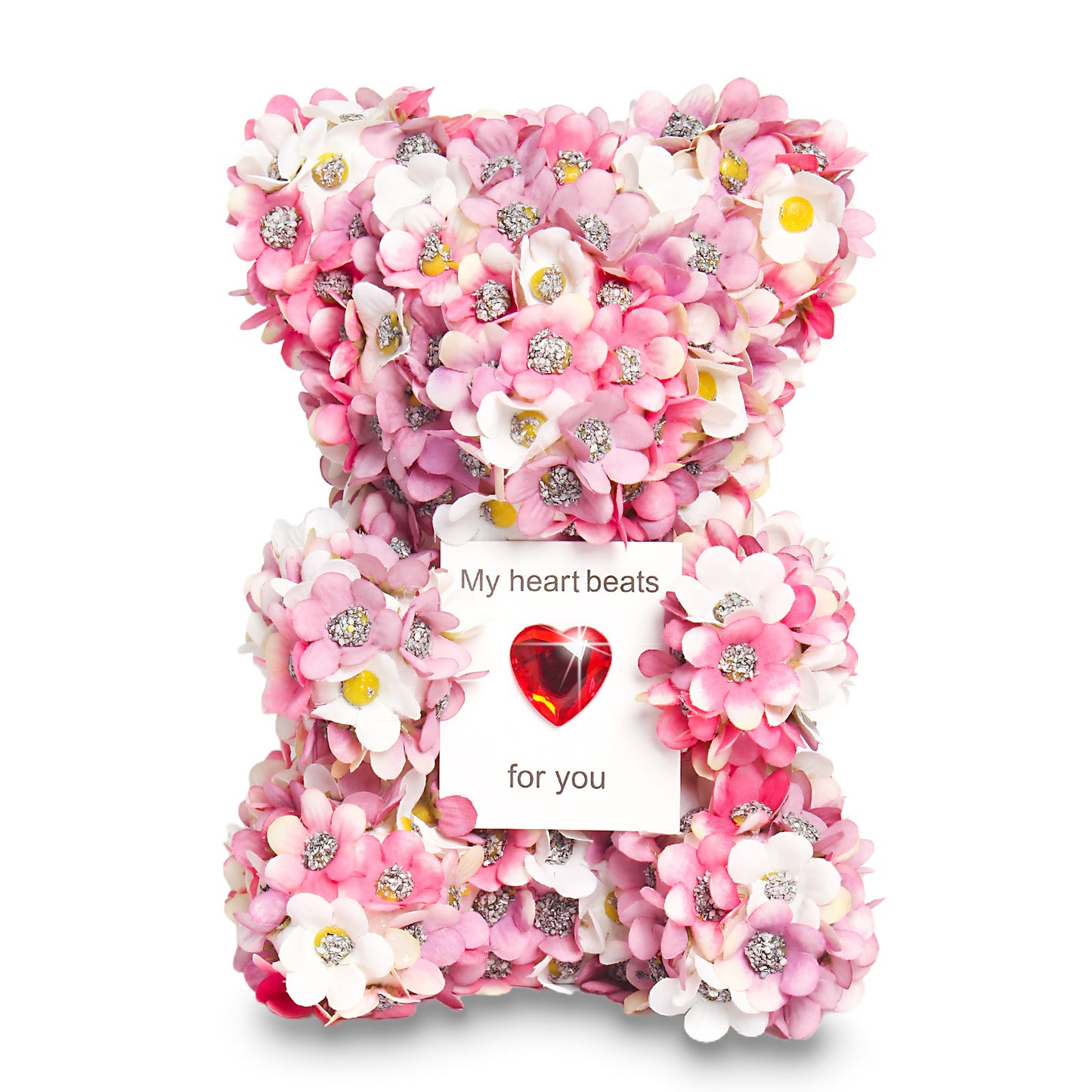 Artificial Rose Bear – Handmade Gift for Any Occasion: Birthday, Anniversary, Wedding, Valentine's Day & More