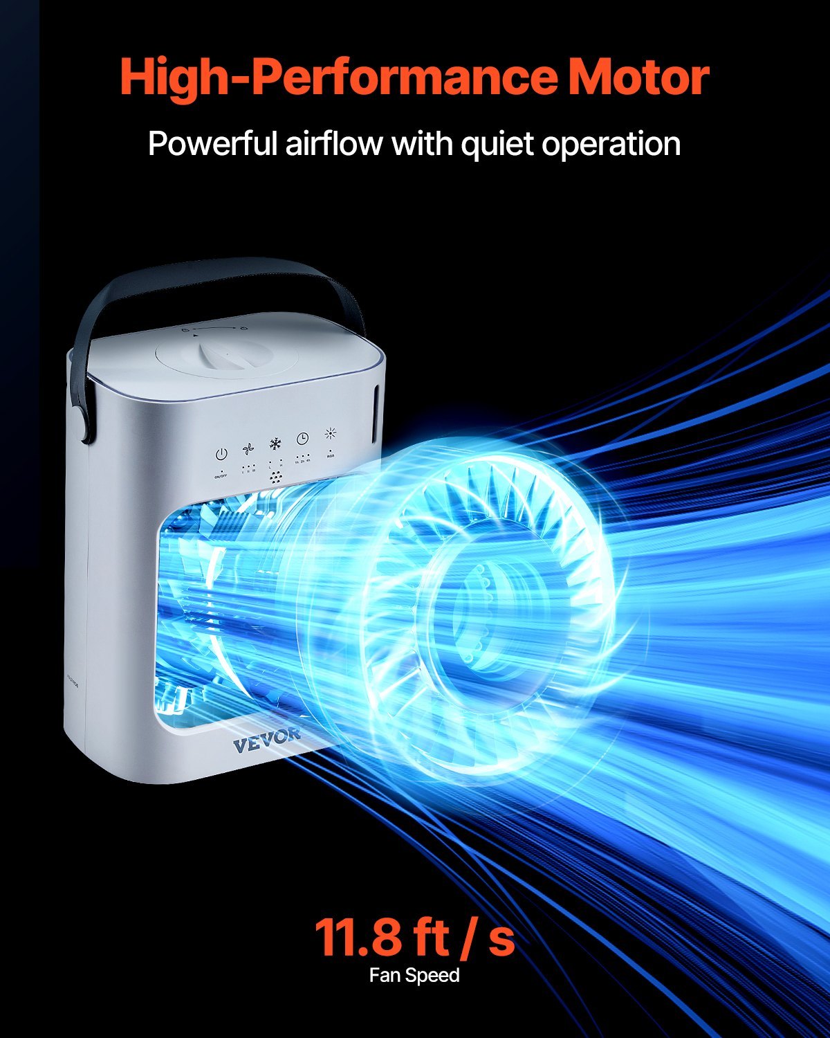 Portable Air Conditioner 4-in-1 Evaporative Air Cooler 700ml Water Tank Home Essentials