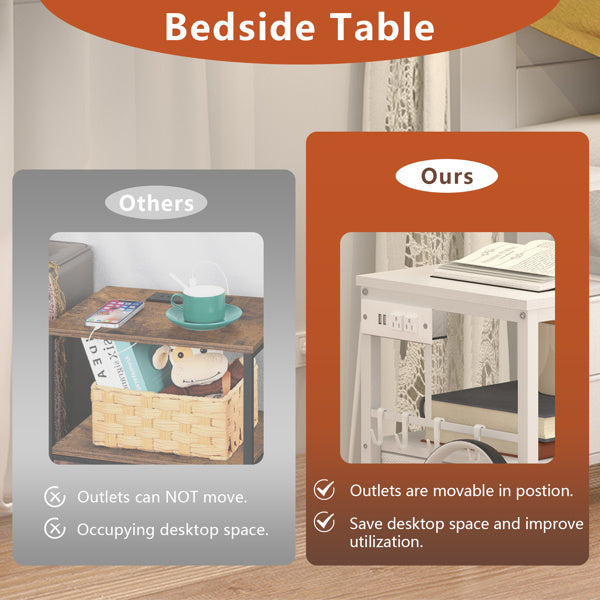 Bedside Table With Charging