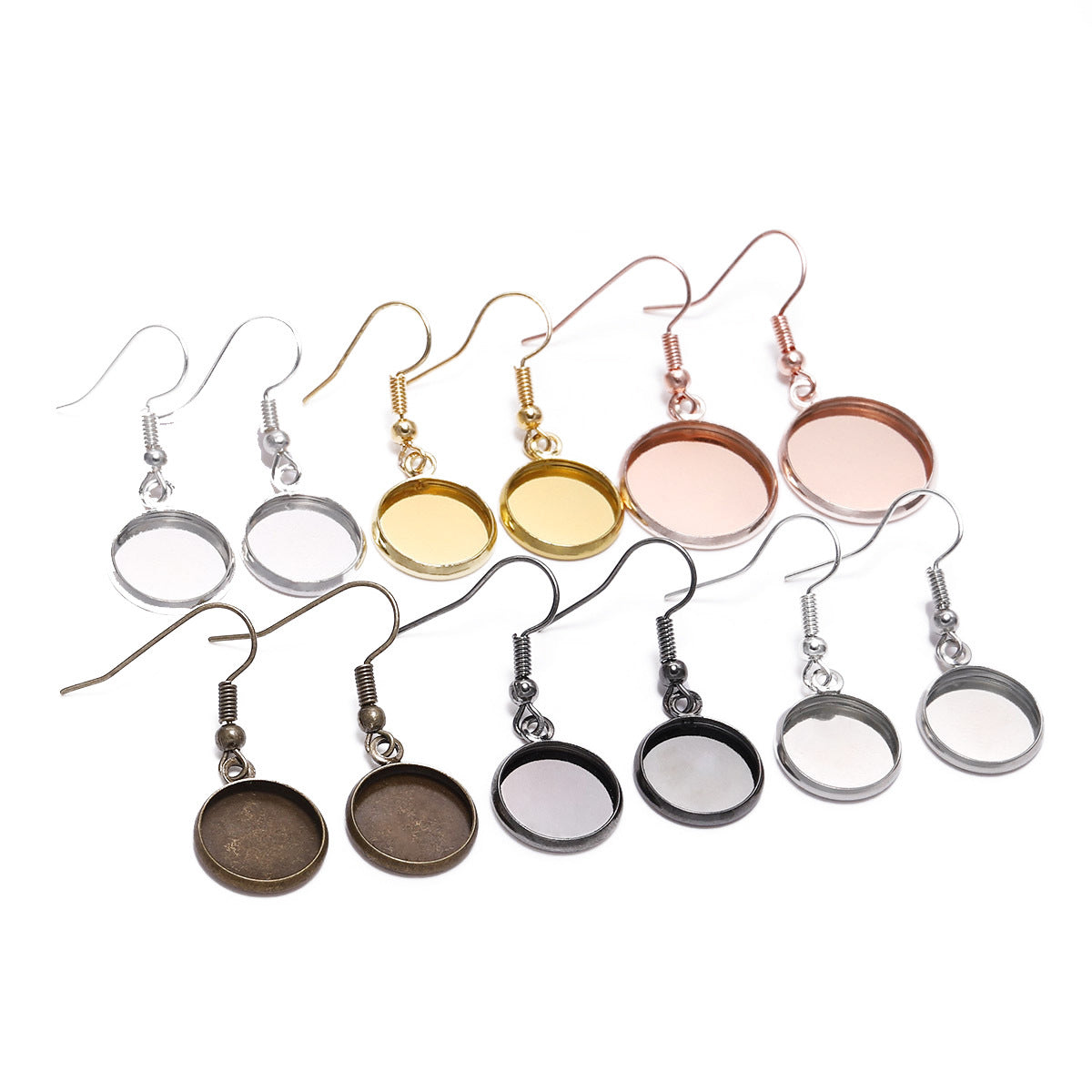 DIY Jewelry Accessories Ear Hook Round Empty Holder Jewelry/Accessories