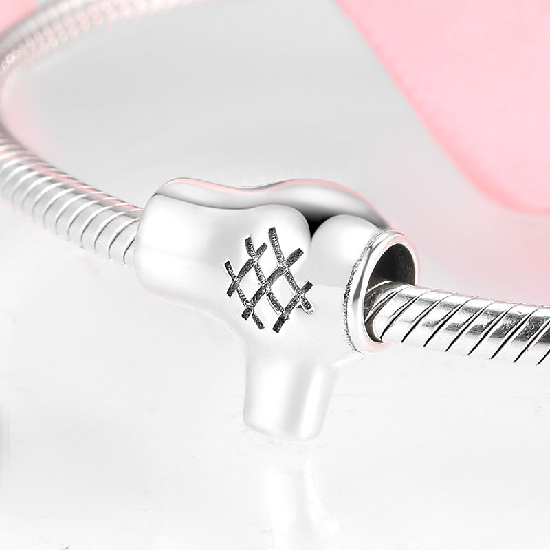 S925 Sterling Silver Pearl Pendant Hair Dryer Scissors Comb Bracelet Diy Accessories Jewelry/Accessories