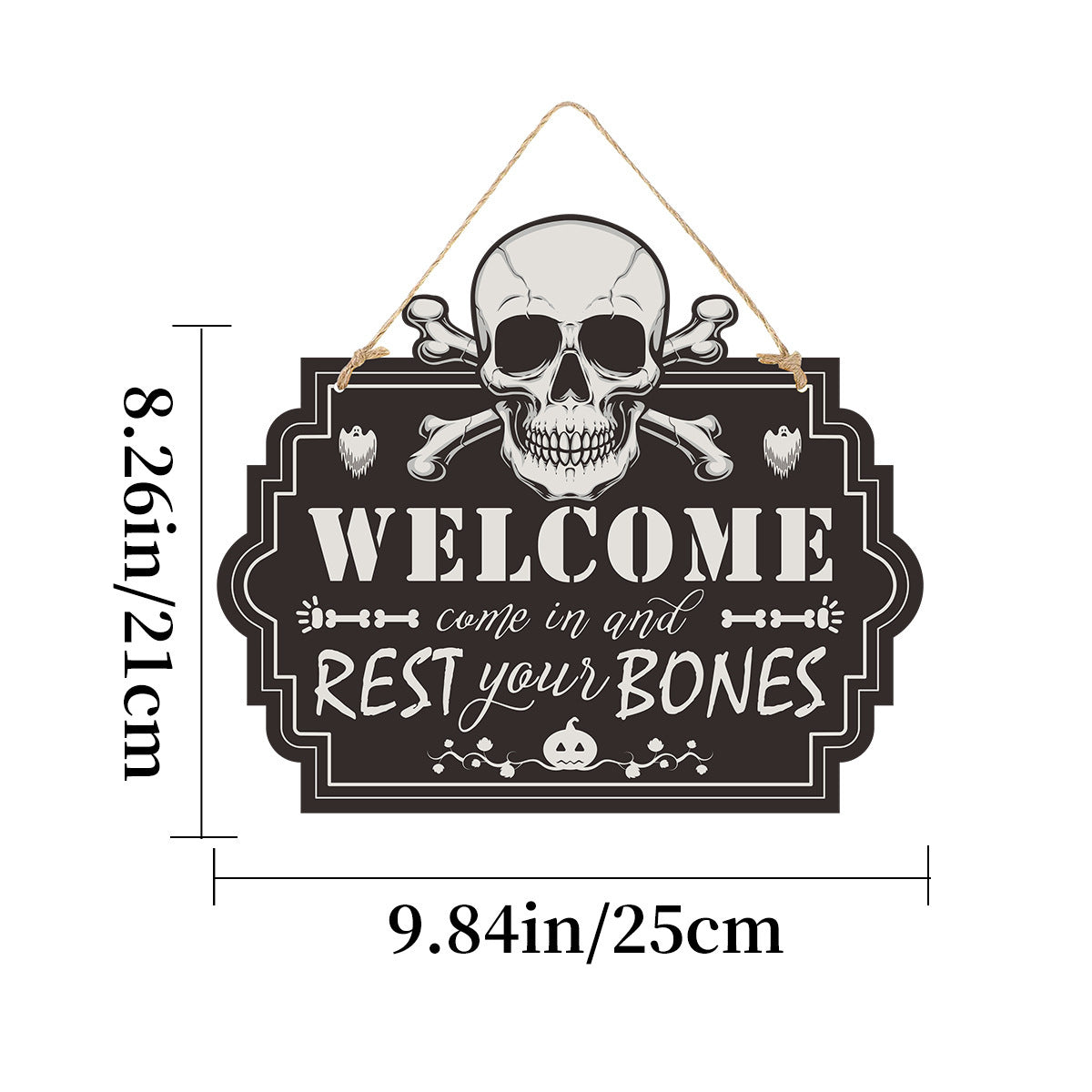 Imitation Wooden Doorplate Ghost Festival Haunted House Horror Atmosphere Decoration Home Ornaments