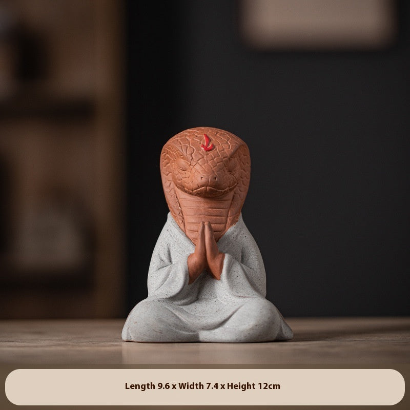 Zen Ceramic Snake Ornaments Home Crafts