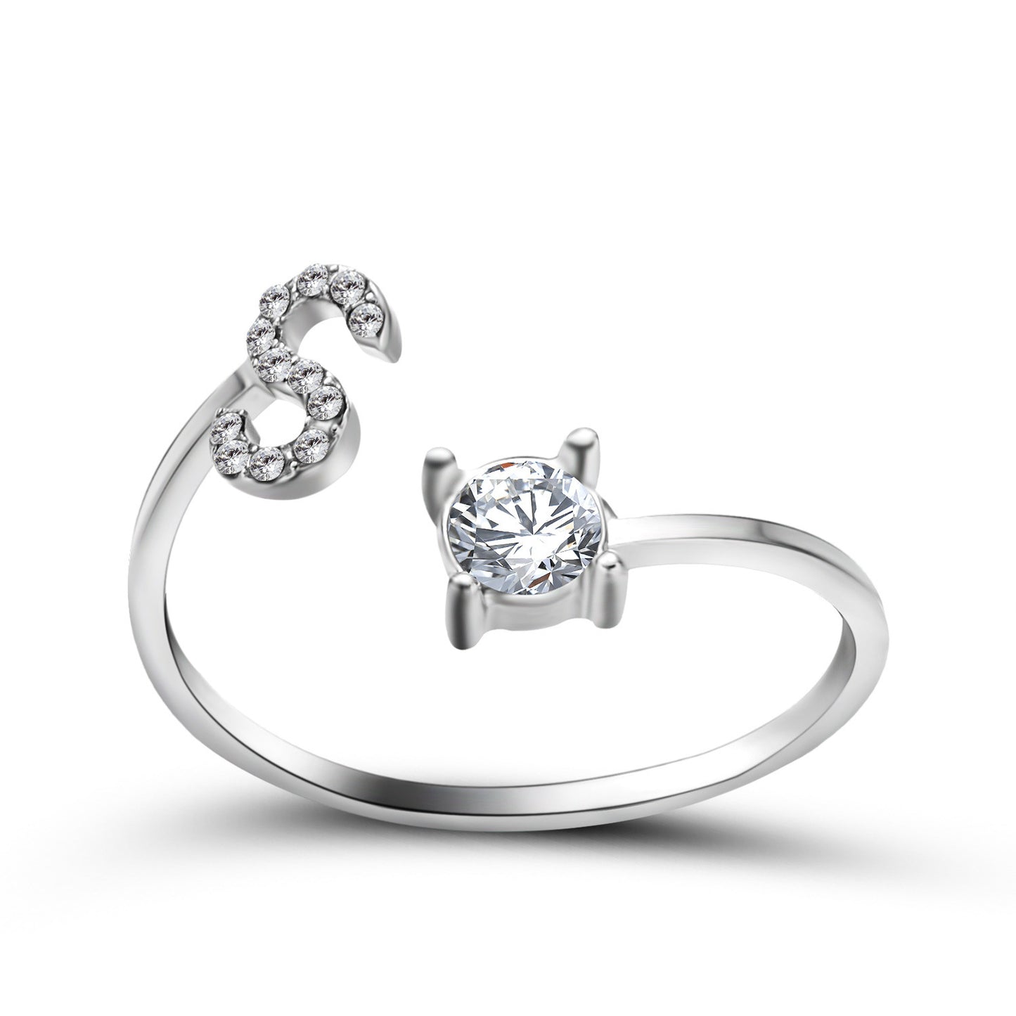 New Design Adjustable 26 Initial Letter Ring Fashion Jewelry For Women Simple Elegant Jewelry Exquisite Rings /Jewelry & Accessories