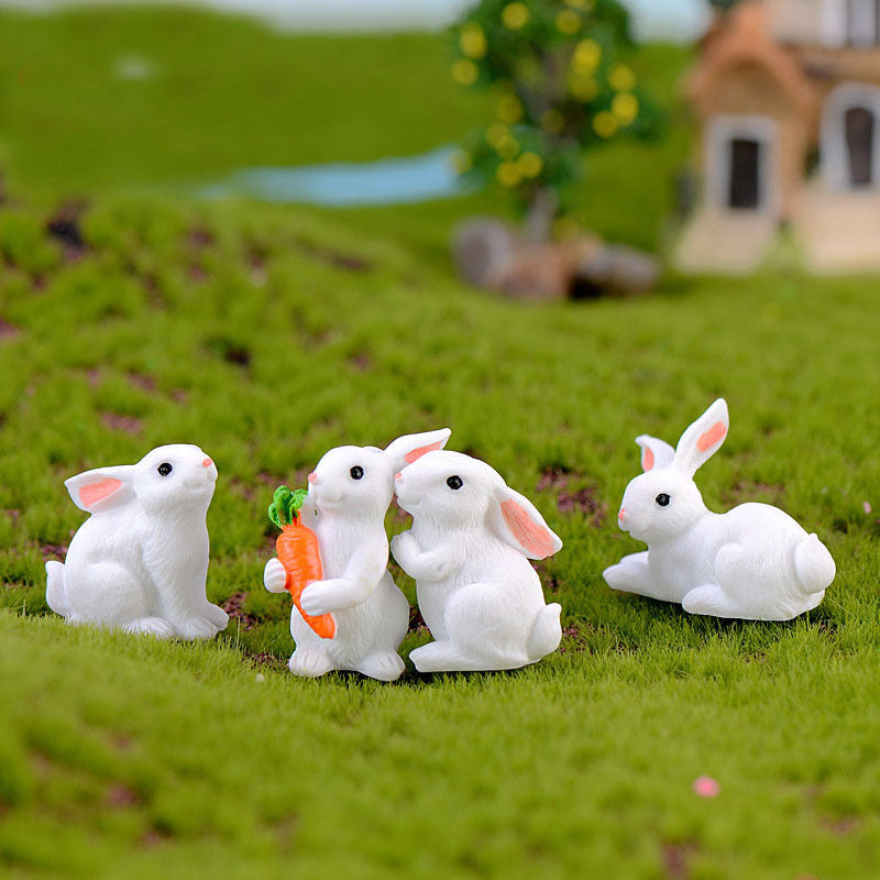 Cute Rabbit Micro Landscape Home Ornaments