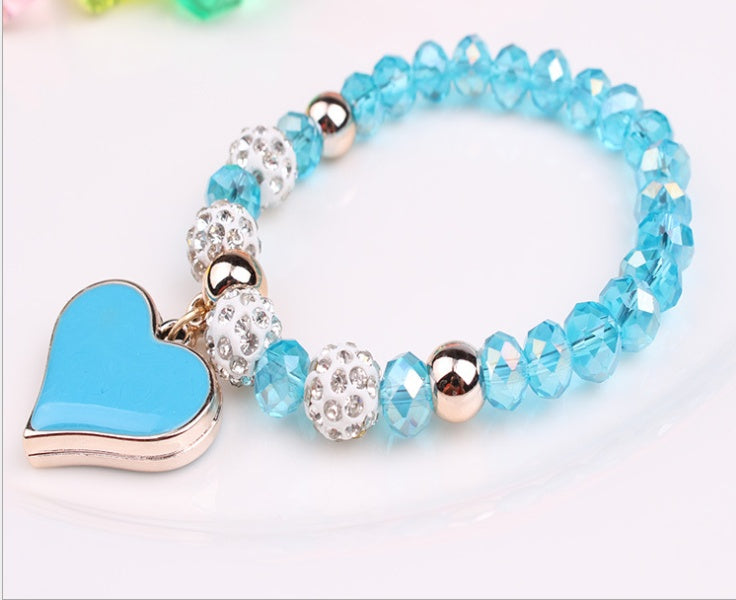 Elastic Crystal Bracelet & Bangle Heart Bracelets Jewelry/Accessories