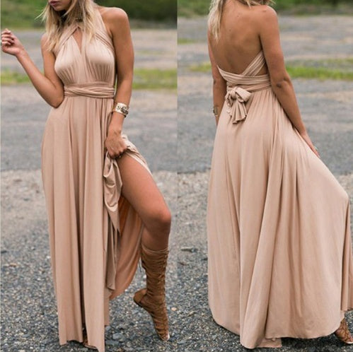 Women's Sexy Long Party Dress Club Floor-Length Summer Backless Bandage Maxi Dress Multiway Bridesmaids Boho Dress Vestidos Women's Garments Apparel / Clothing