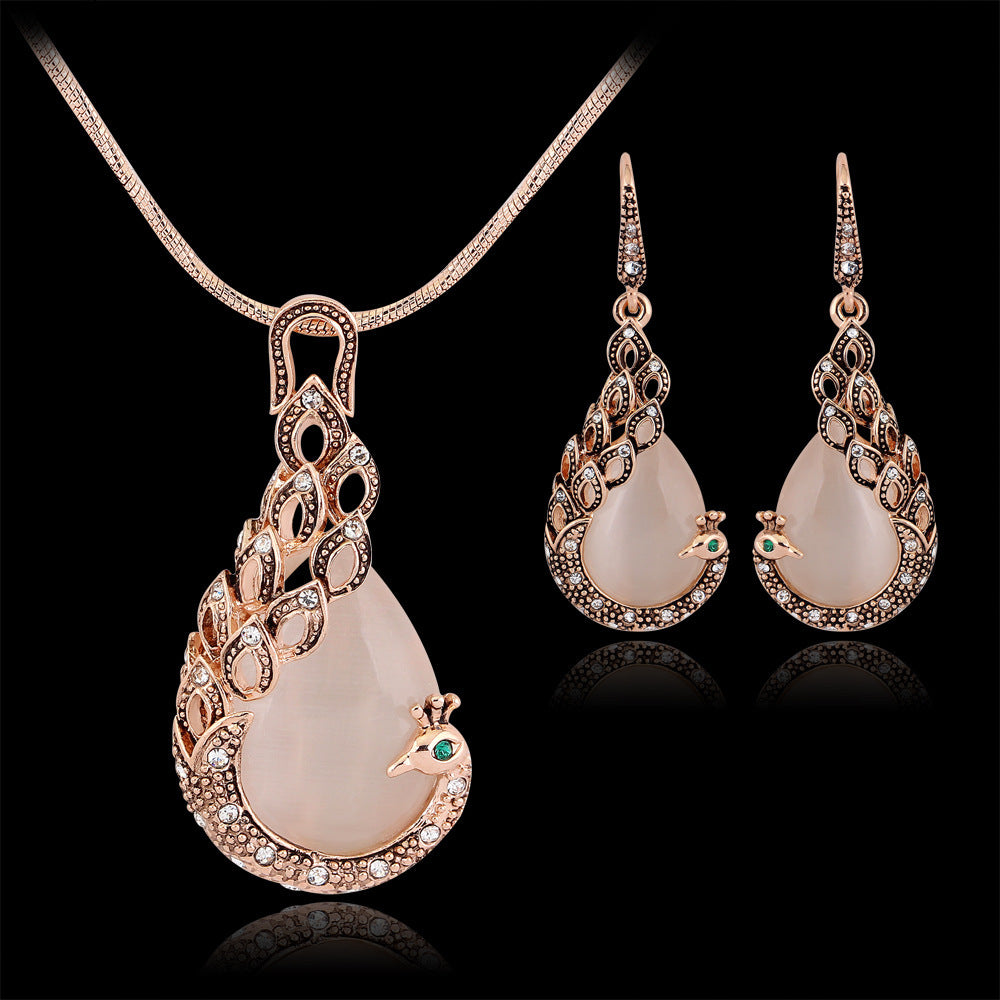 Ensemble de bijoux Paon