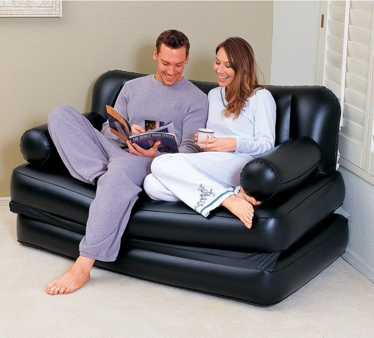 Double fold inflatable sofa