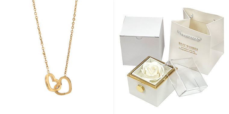 Rotating Soap Flower Rose Gift Box - Creative Rotating Rose Jewelry Packaging Box - Perfect Gift for Any Occasion