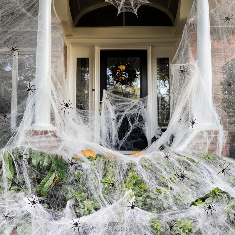 Halloween Decoration Cotton Spider Web Atmosphere Layout Props Home Ornaments