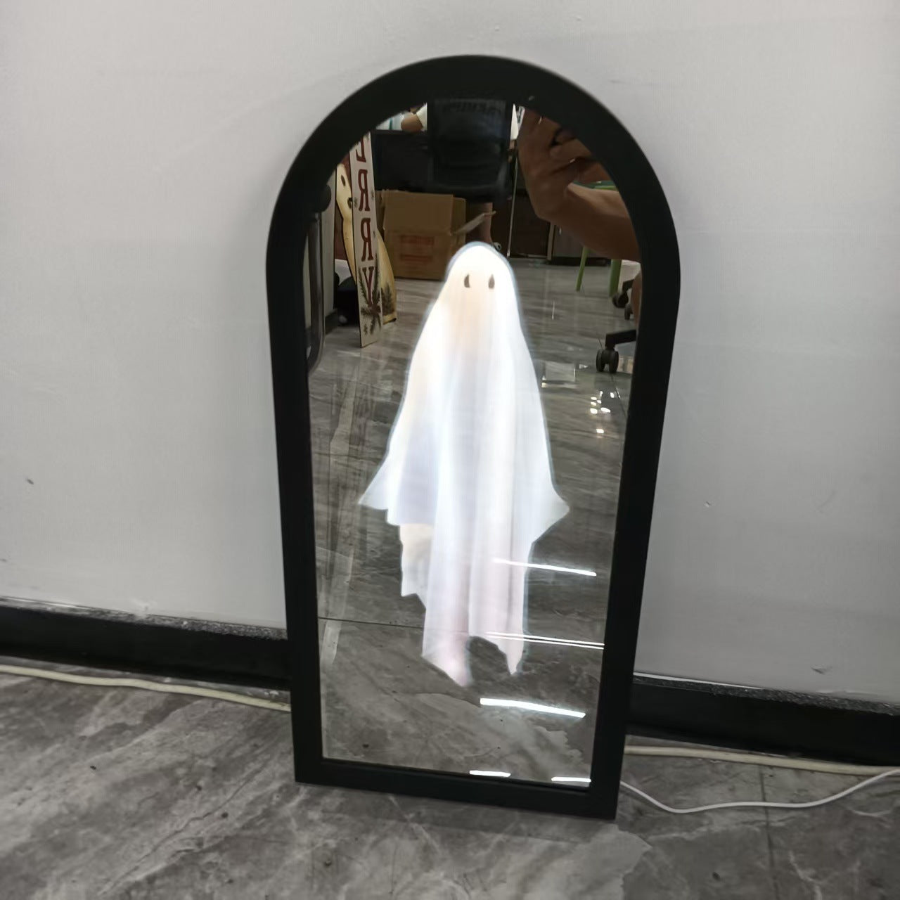 Ghost Holographic Mirror Halloween Decoration Home Ornaments