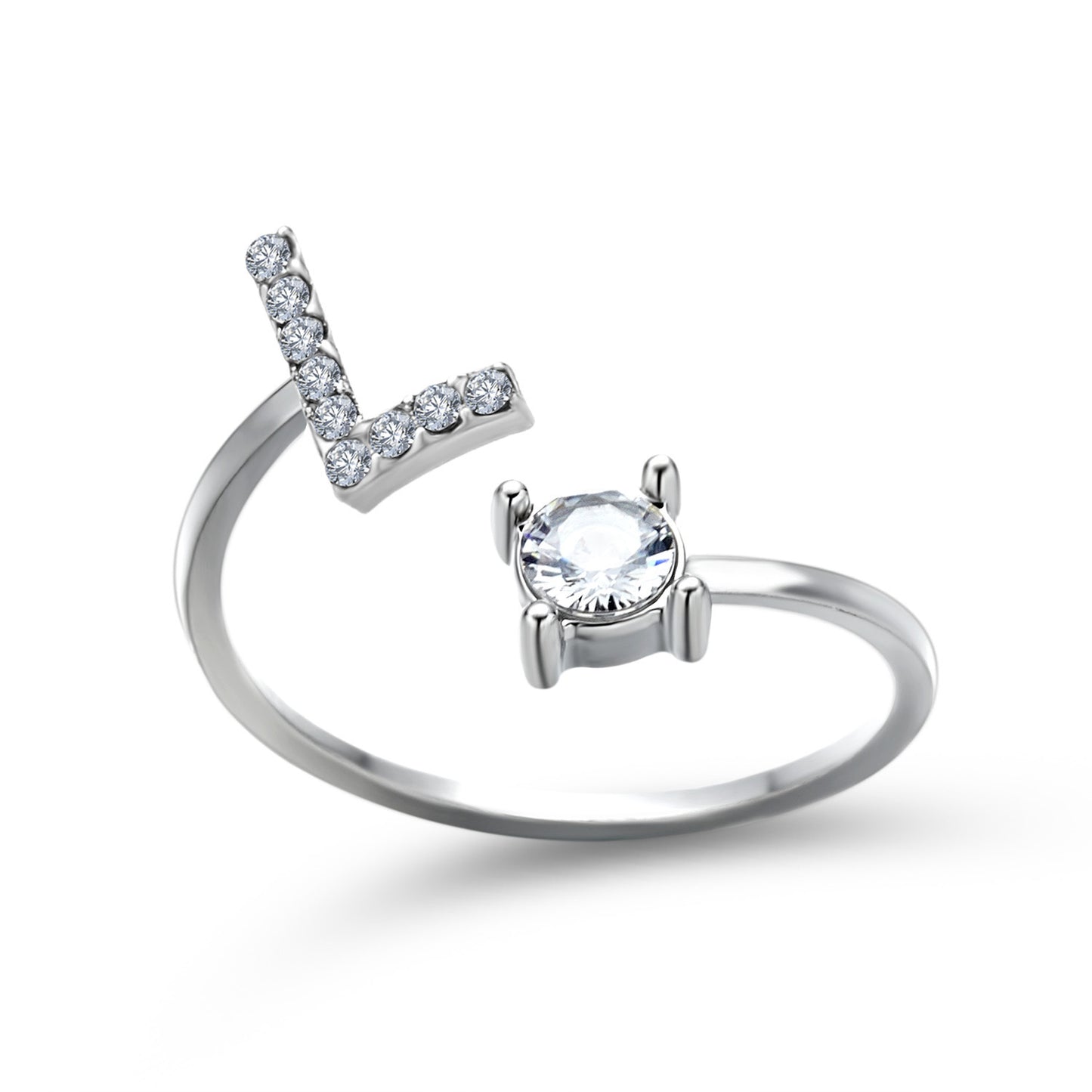 New Design Adjustable 26 Initial Letter Ring Fashion Jewelry For Women Simple Elegant Jewelry Exquisite Rings /Jewelry & Accessories