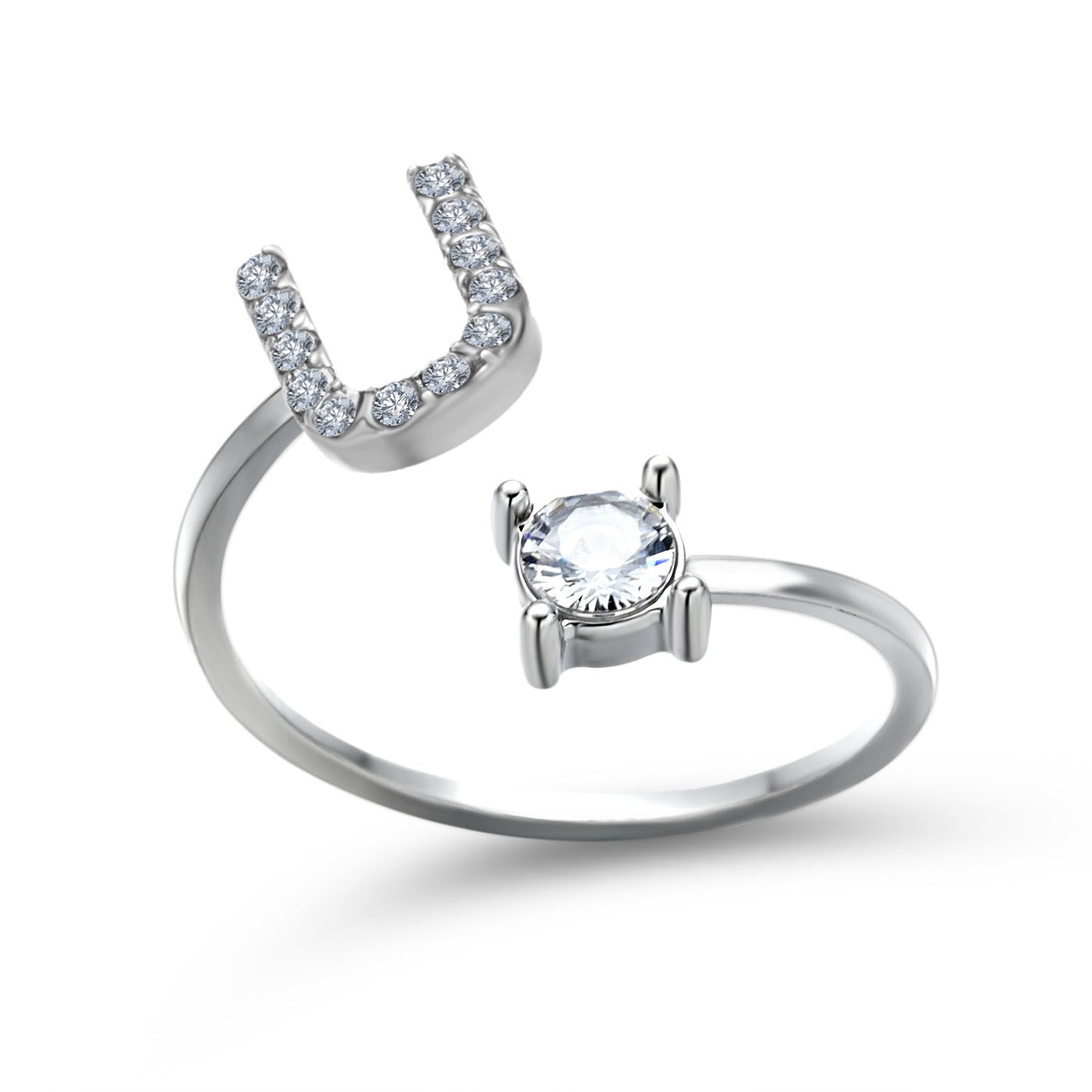 New Design Adjustable 26 Initial Letter Ring Fashion Jewelry For Women Simple Elegant Jewelry Exquisite Rings /Jewelry & Accessories
