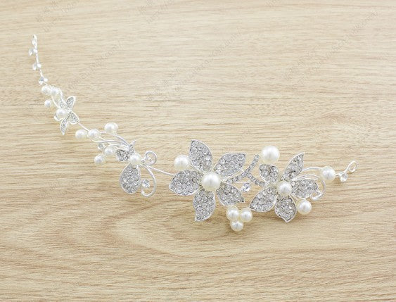 Butterfly Bridal Jewelry Set Chain Pearl Jewelry Three Piece Bridal Soft Chain Headdress Bridal Jewelry Set Jewelry/Accessories