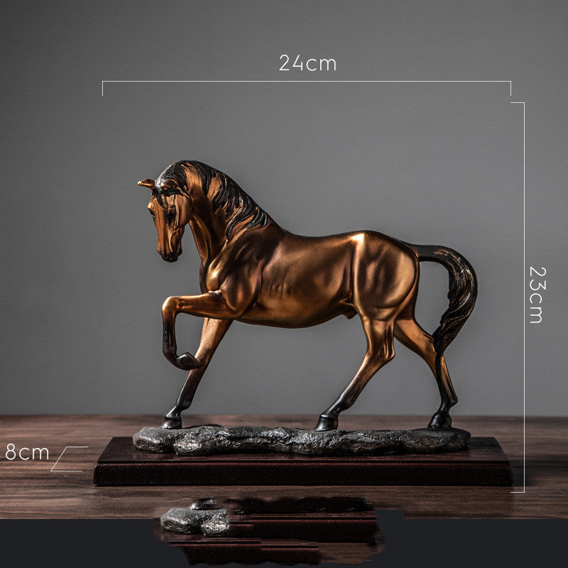 Crafts Resin Wine Cabinet TV Cabinet Soft Decoration Horse