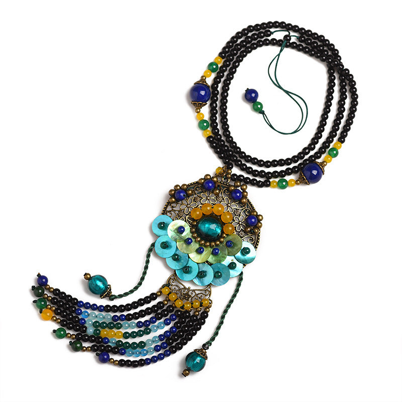 Female ethnic style long necklace Jewelry/Accessories
