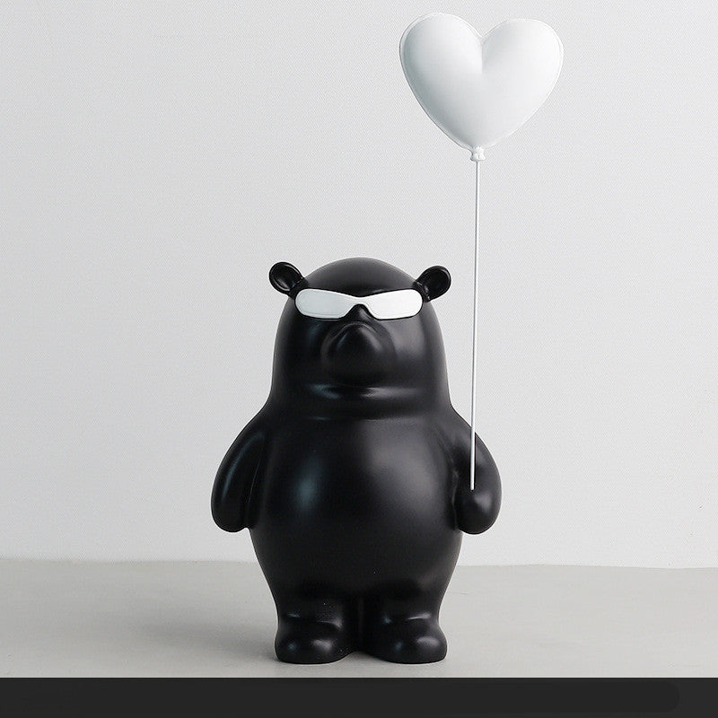 Christmas Love Bear Living Room Children Decoration Resin Crafts Home Ornaments