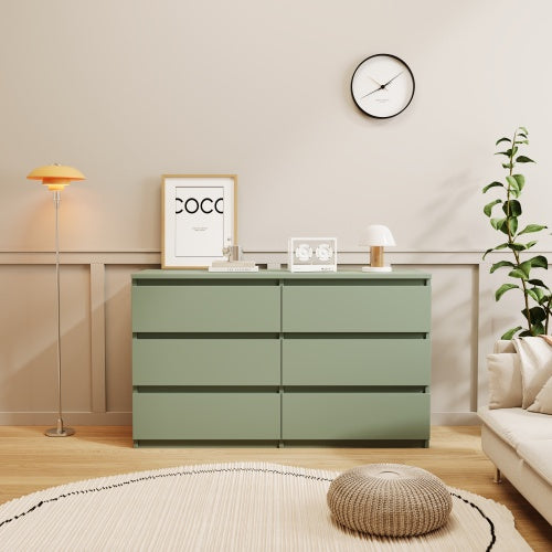 Green Large 6-drawer Cabinet Dressing Table Furniture