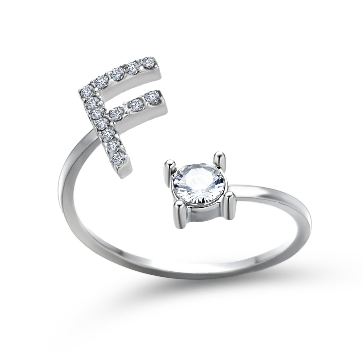 New Design Adjustable 26 Initial Letter Ring Fashion Jewelry For Women Simple Elegant Jewelry Exquisite Rings /Jewelry & Accessories