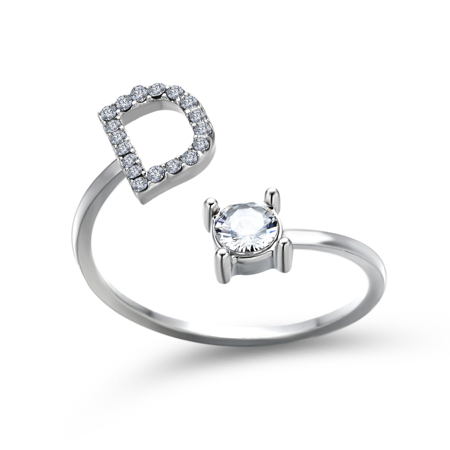 New Design Adjustable 26 Initial Letter Ring Fashion Jewelry For Women Simple Elegant Jewelry Exquisite Rings /Jewelry & Accessories