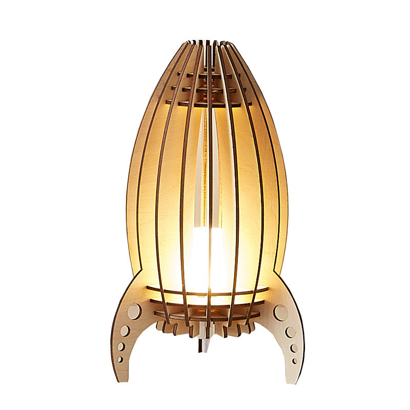 Night Lamp Creative Bedside Lamp Carving Space Rocket Lamp Lighting Home Essentials