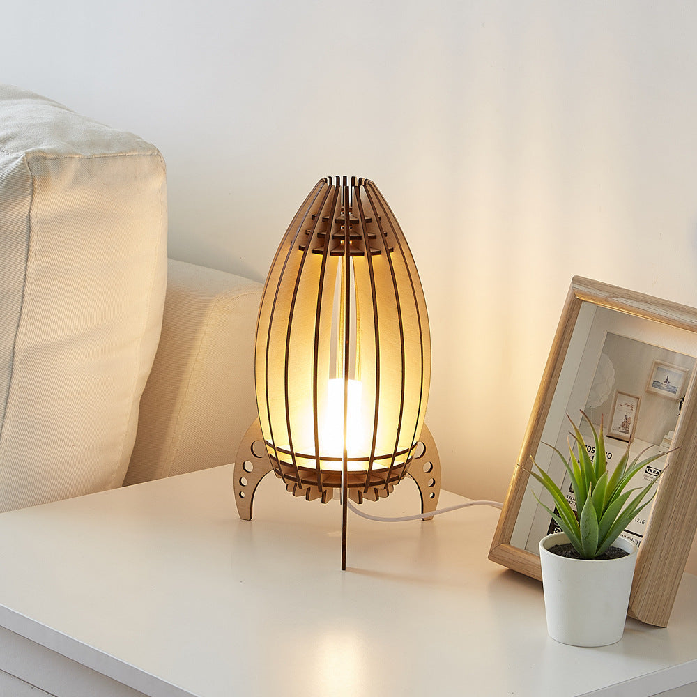 Night Lamp Creative Bedside Lamp Carving Space Rocket Lamp Lighting Home Essentials