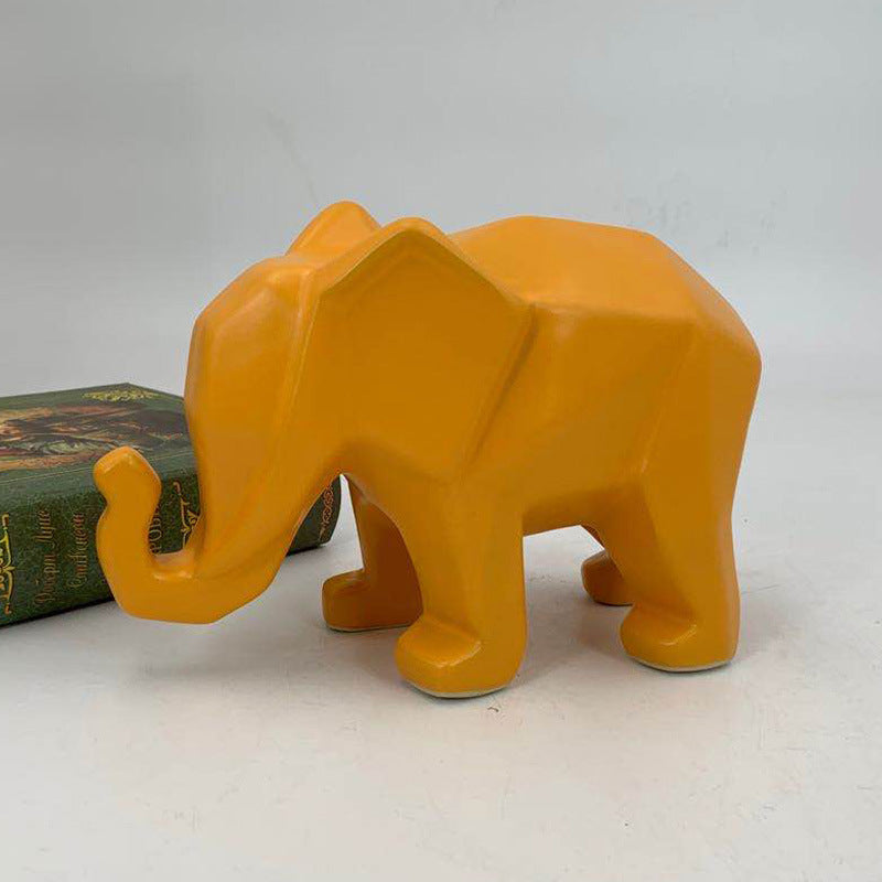 Creative Home Origami Geometric Elephant Home Ornaments
