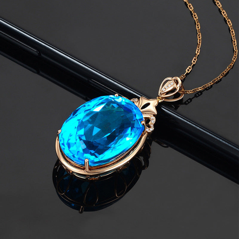 Dove Egg Sapphire Necklace Jewelry Female Jewelry/Accessories