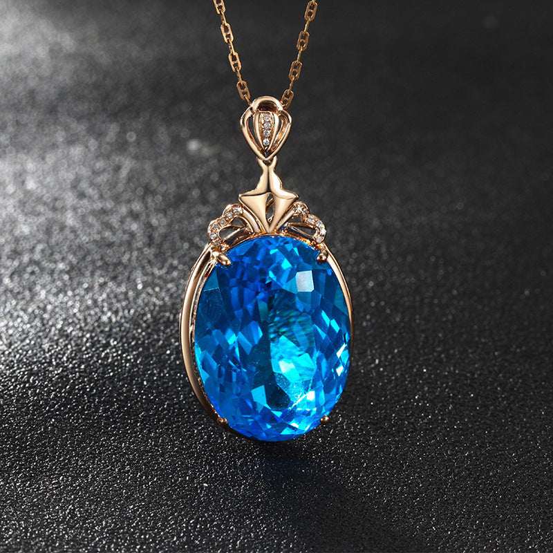 Dove Egg Sapphire Necklace Jewelry Female Jewelry/Accessories