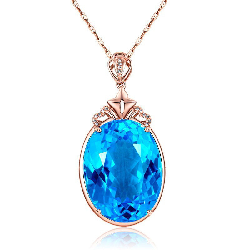 Dove Egg Sapphire Necklace Jewelry Female Jewelry/Accessories