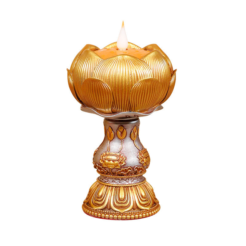 Electronic butter lamp lamp holder, lamp in front of Buddha, LED lamp, Buddha lamp, eight auspicious charging butter lamp, household Lighting Home Essentials