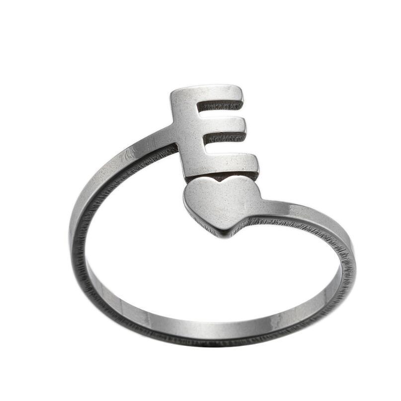 Exquisite A–Z Initial Letter Ring – Stainless Steel Jewelry & Accessories