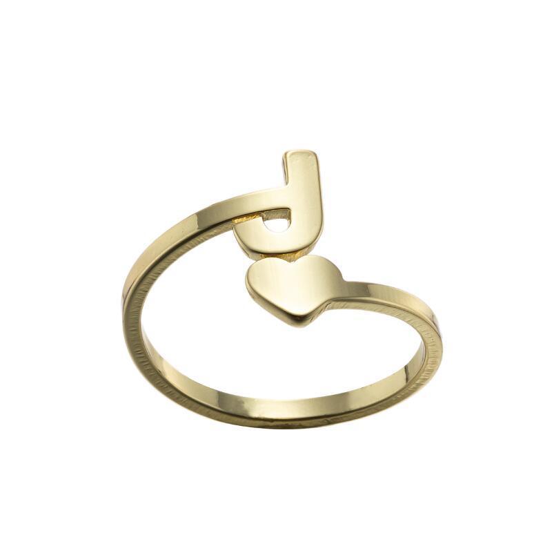 Exquisite A–Z Initial Letter Ring – Stainless Steel Jewelry & Accessories