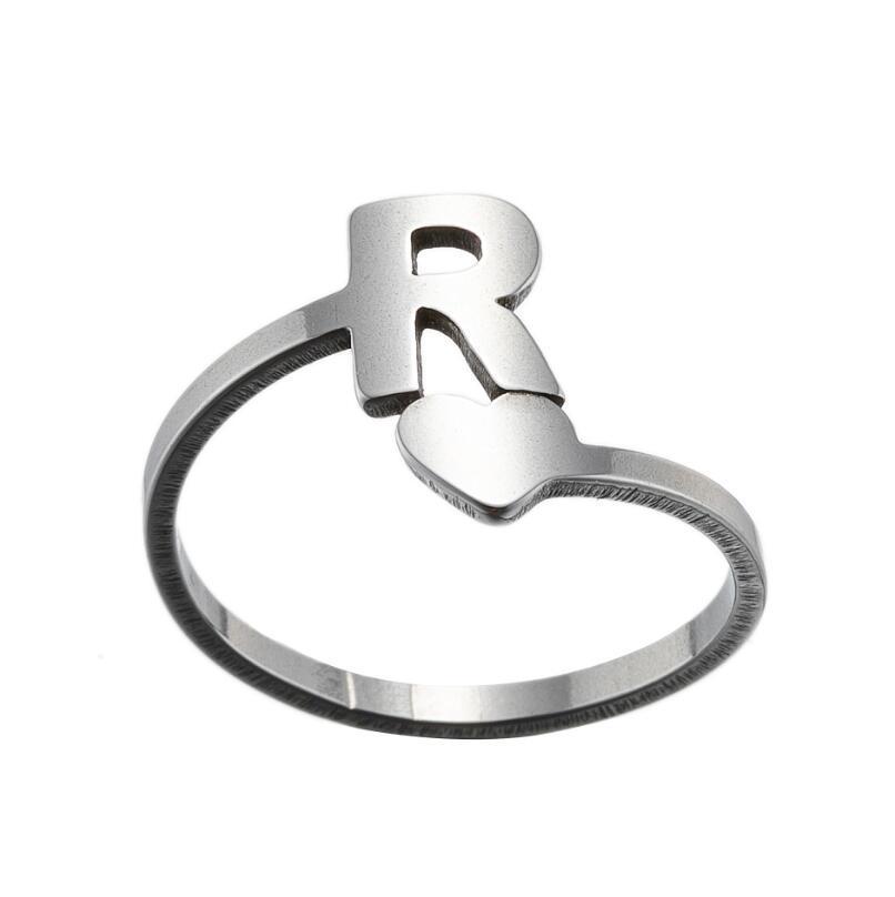 Exquisite A–Z Initial Letter Ring – Stainless Steel Jewelry & Accessories