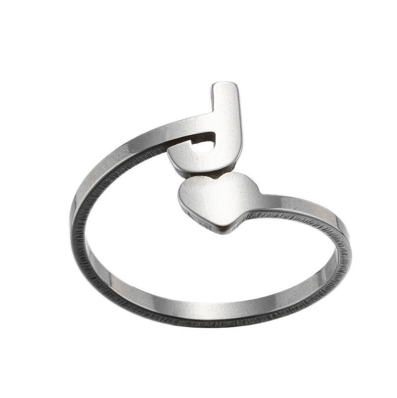 Exquisite A–Z Initial Letter Ring – Stainless Steel Jewelry & Accessories