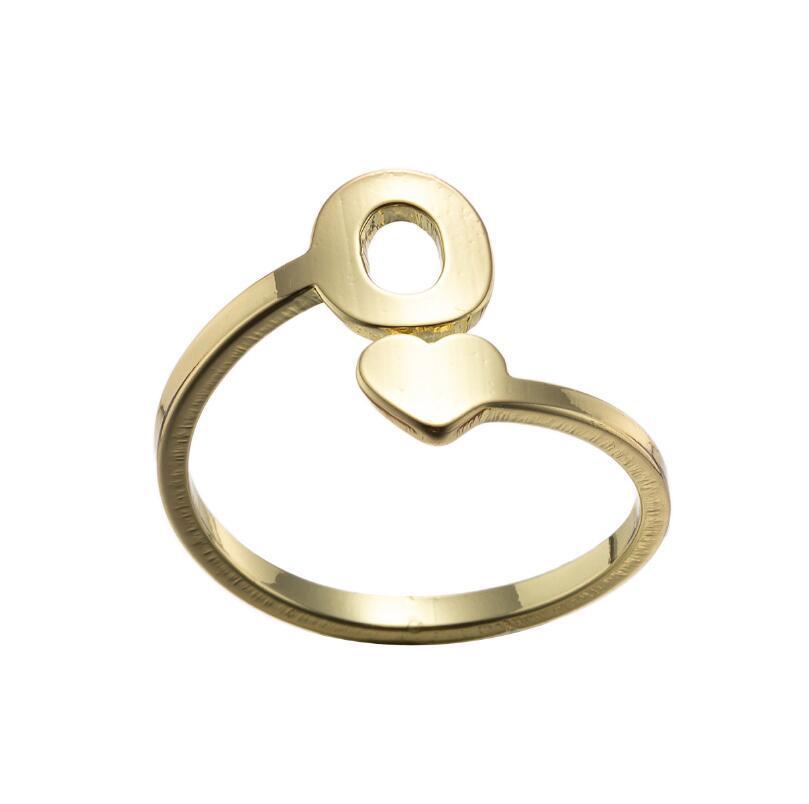 Exquisite A–Z Initial Letter Ring – Stainless Steel Jewelry & Accessories