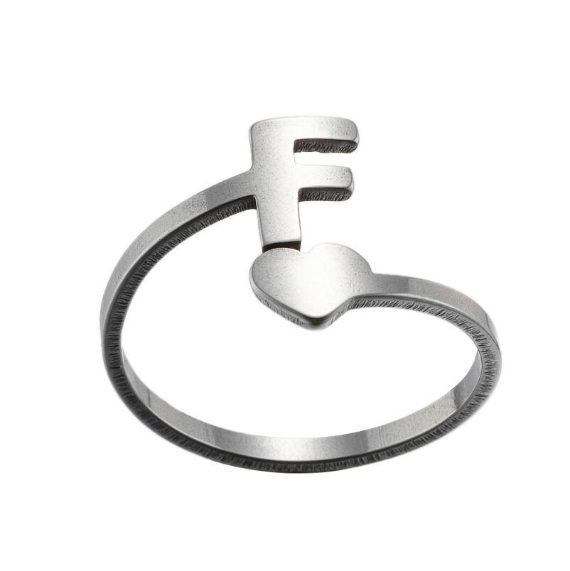 Exquisite A–Z Initial Letter Ring – Stainless Steel Jewelry & Accessories