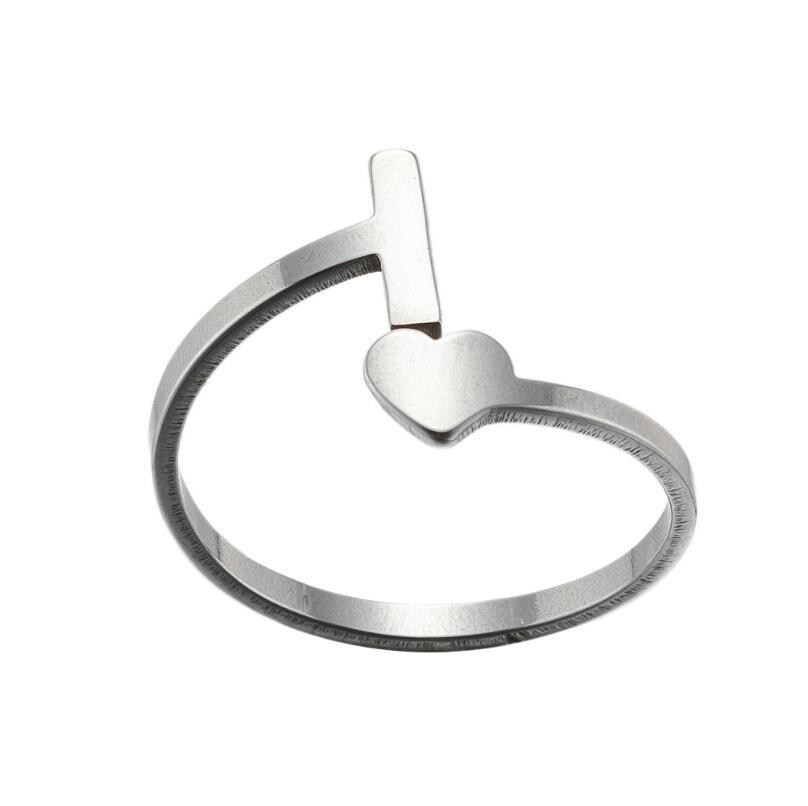 Exquisite A–Z Initial Letter Ring – Stainless Steel Jewelry & Accessories