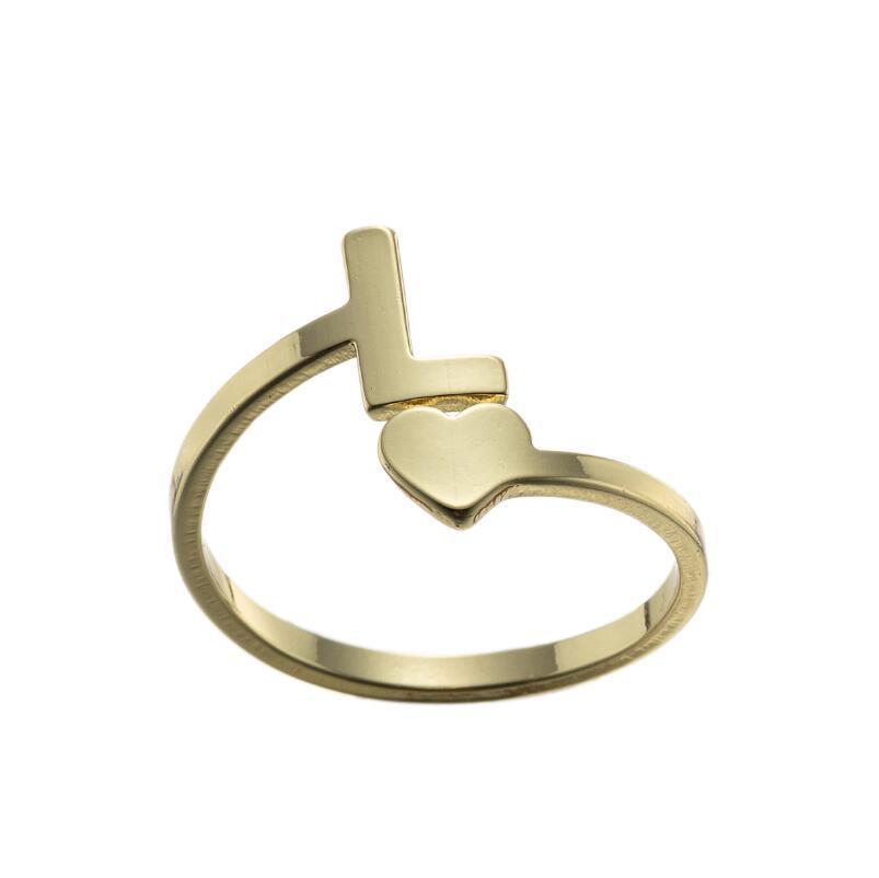 Exquisite A–Z Initial Letter Ring – Stainless Steel Jewelry & Accessories