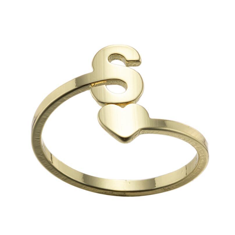 Exquisite A–Z Initial Letter Ring – Stainless Steel Jewelry & Accessories