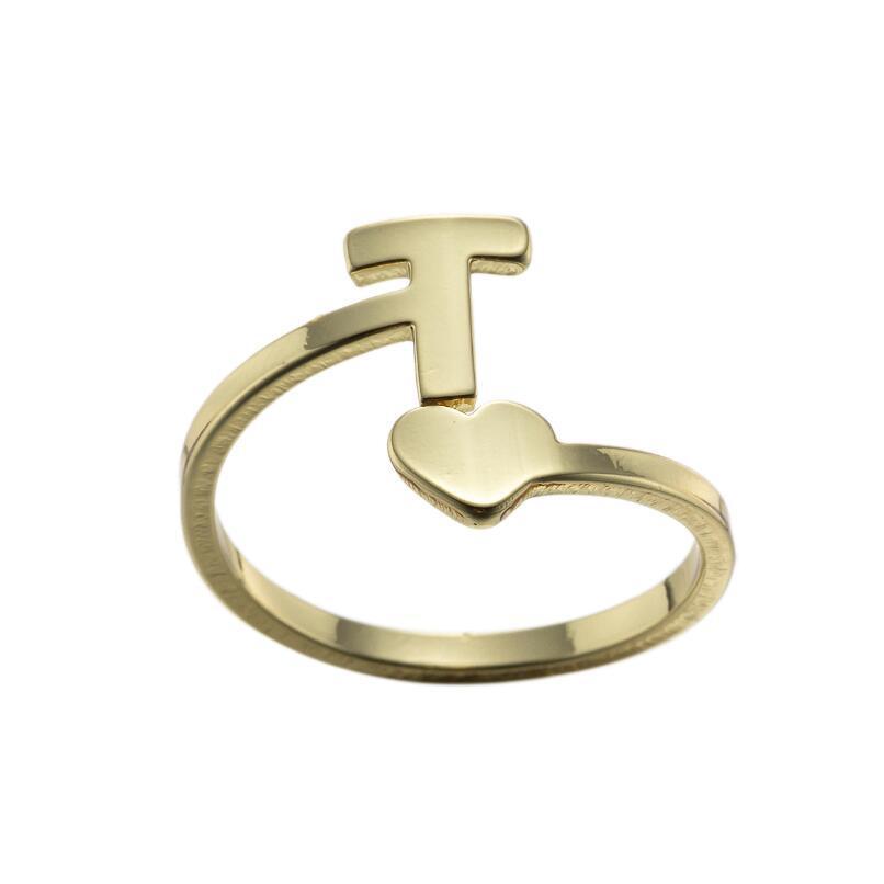 Exquisite A–Z Initial Letter Ring – Stainless Steel Jewelry & Accessories