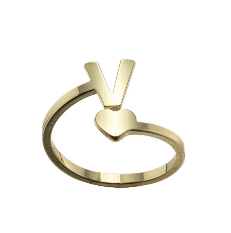 Exquisite A–Z Initial Letter Ring – Stainless Steel Jewelry & Accessories