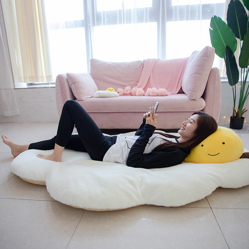 Giant yolk Egg Floor Sofa Mat 1,7M Big Poached egg Bbay floor Game Mat Lazy Sofa Japan Floor Bed sofa