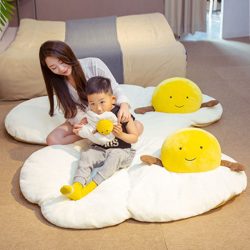 Giant yolk Egg Floor Sofa Mat 1,7M Big Poached egg Bbay floor Game Mat Lazy Sofa Japan Floor Bed sofa